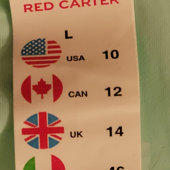 Red Carter Mermaid 2 Piece Bathingsuit Size L - Picture 7 of 7